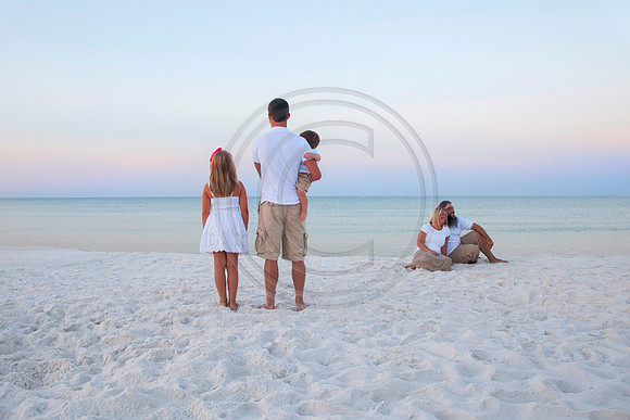 Children Beach Sitting