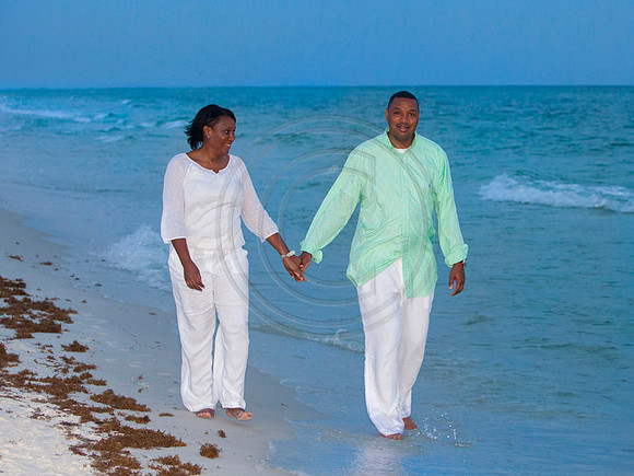 Couple Walking hand in hand Crystal Beach