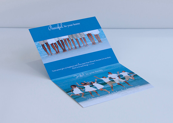 5x7 Linen Card Custom Design Inside with several photos