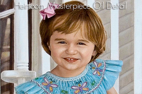 Heirloom Masterpiece Oil Painting Detail