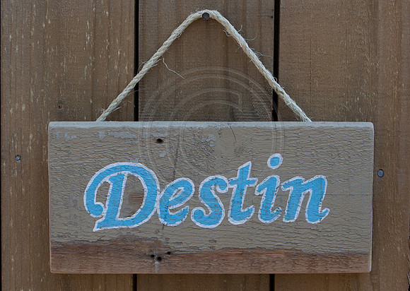 Destin hand painted wood sign
