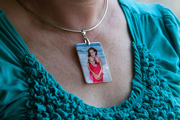 photo necklace and charm