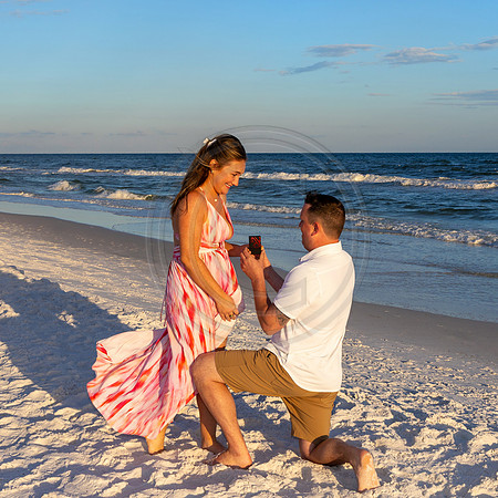 Romantic Beach Wedding Proposals and Engagement Pics