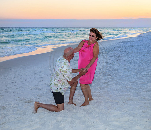 Beach Sunset Engagement Pop Up