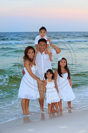 Family in the water