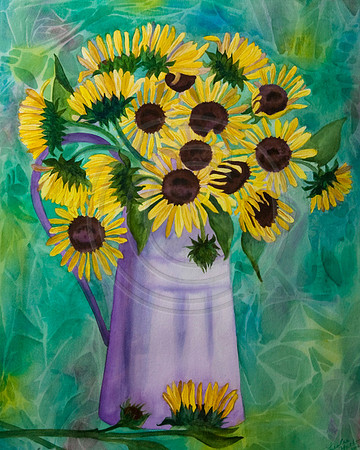 Violet's sunflower vase 22x28