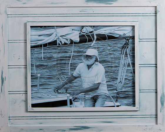 blue old man and sea
