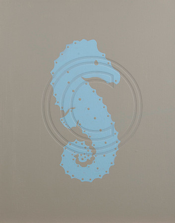 seahorse on beige