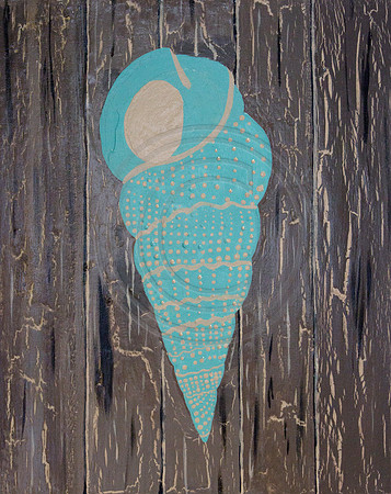 shell crackle canvas SOLD