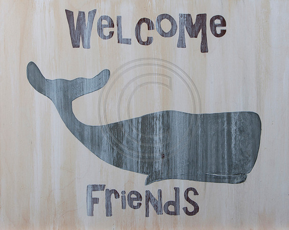 welcome whale wood