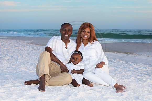 African American Family Beach Portrait