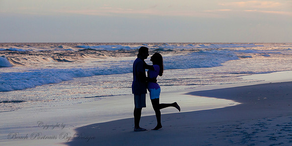 beach kiss sunset photo shoot