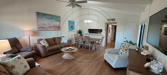Large open living room for fun and games