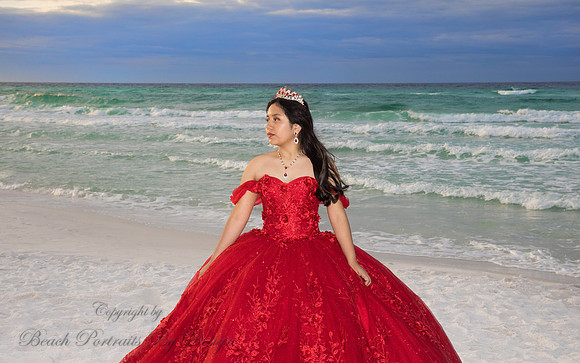 Quince Dress on the beach photos in formals