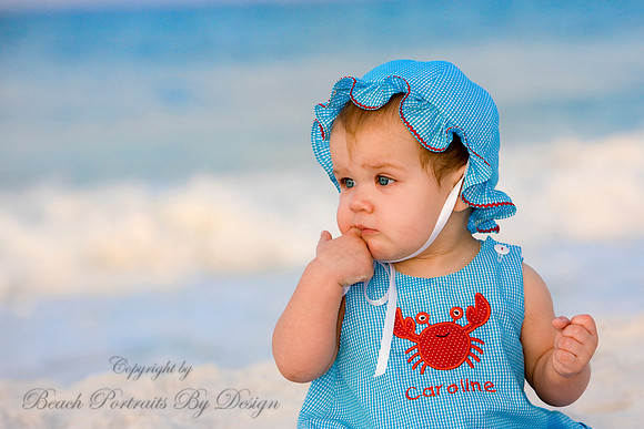 Baby photos at the ocean