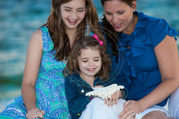 mom's girls beach candid