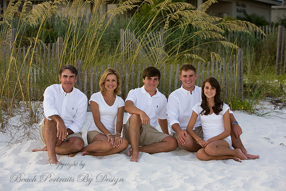 family photos near the water