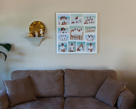 Stunning Collage Canvas Wrap 30x30 on wall standard sofa