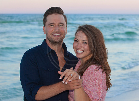 Proposal photos of the happy couple