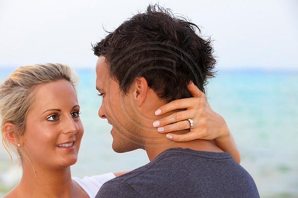 Harbor Walk Destin FL engaged couples