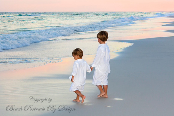 classic beach photos of children