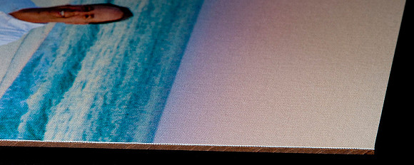 canvas and masonite edge detail