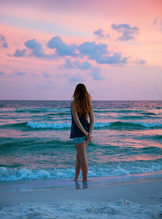 walking along the shoreline photos of seniors