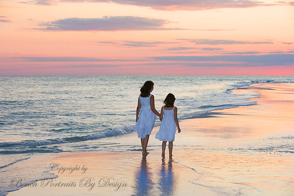 photos on the beach at sunset