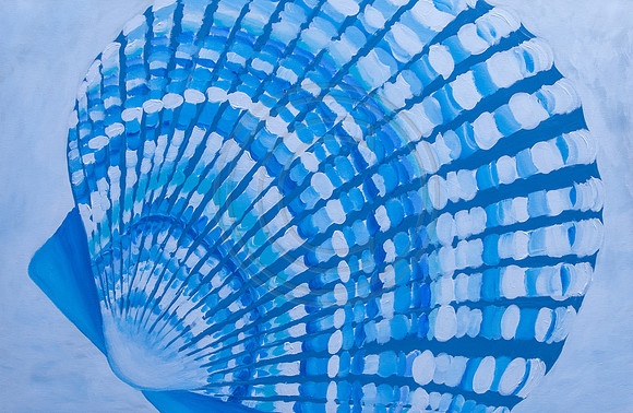 shell in blue 20x30