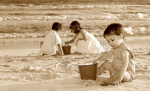 baby portraits on the beach