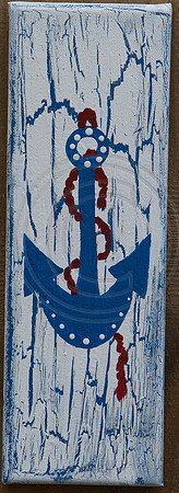 Anchor-on-crackle-canvas