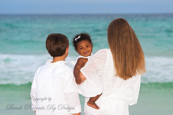 Cute poses for kids near the ocean