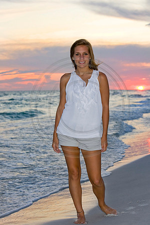sunset pinks and oranges senior pics